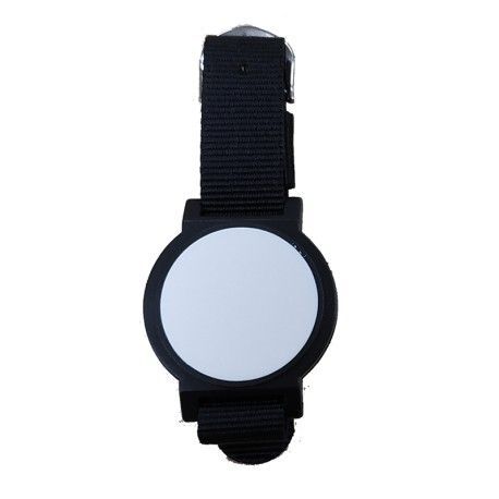 Pulsera RFID 125 Khz transponder. Color negro con esfera blanca