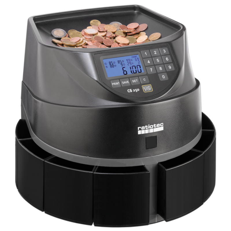 Ratiotec contadora y clasificadora de monedas CS 250