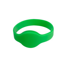 Pulsera RFID silicona 125 kHz 65 mm. color verde