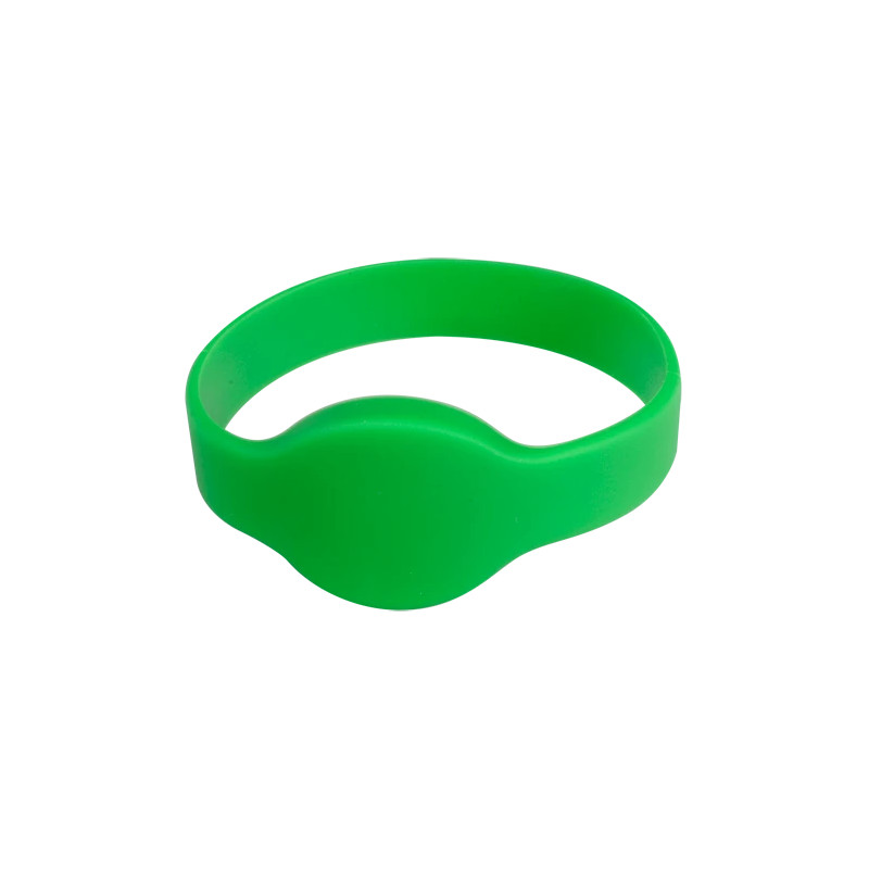 Pulsera RFID silicona 125 kHz 65 mm. color verde