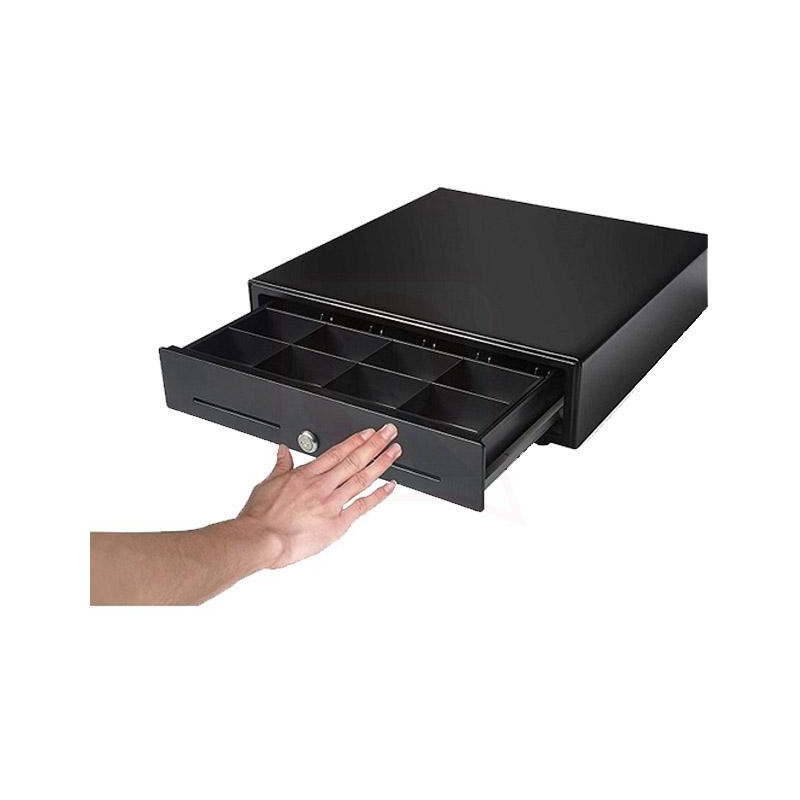 Cajón portamonedas automático HS-410 negro 41x41 para TPV negro