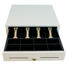 Cajón portamonedas automático HS-410 41x41 para TPV blanco