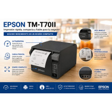 Impresora térmica Epson TM-T70II USB + Serie